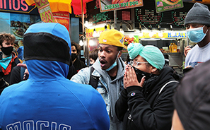 Trump Rally and Protest : Times Square : New York :  Photos : Richard Moore : Photographer